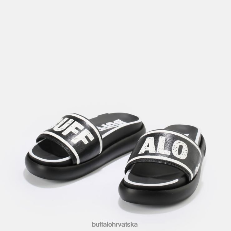 crno bijeli Buffalo rey slide vegan |slajdova TDD6T730